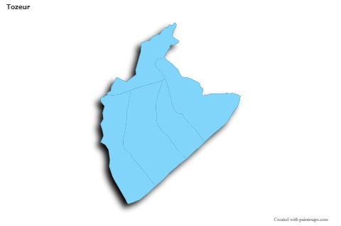 Sample Maps for Tozeur (blue,outline,shadowy)