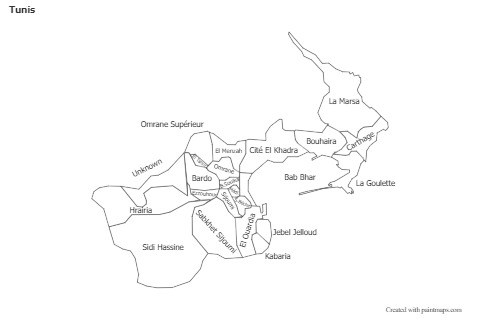 Sample Maps for Tunis (black-white)