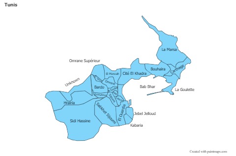 Sample Maps for Tunis (blue)