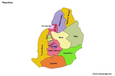 Sample Maps for Mauritius (colored)