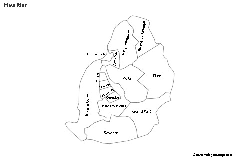 Sample Maps for Mauritius (black-white)