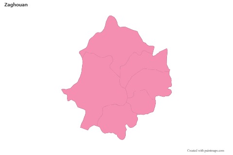 Sample Maps for Zaghouan (pink,outline)