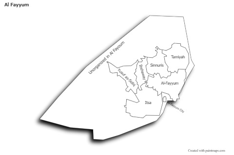 Sample Maps for Al Fayyum (black-white,shadowy)