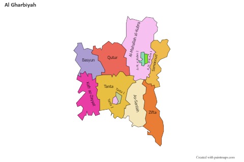 Contoh Peta untuk Al Gharbiyah (berwarna)