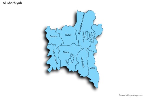 Contoh Peta untuk Al Gharbiyah (biru,bayangan)
