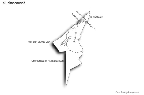 Sample Maps for Al Iskandariyah (black-white,shadowy)