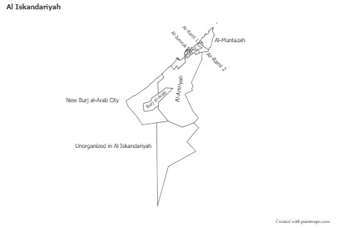 Sample Maps for Al Iskandariyah (pink,outline)