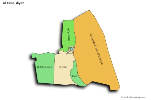 Al Isma`iliyah için Örnek Haritalar (renkli,gölgeli)