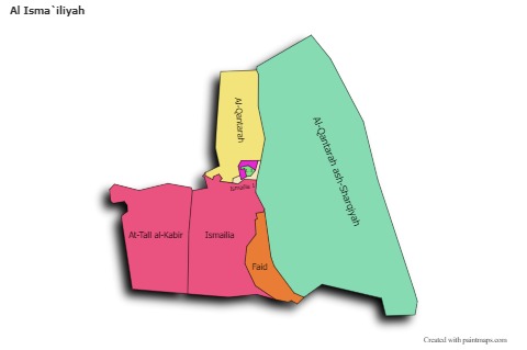 Al Isma`iliyah için Örnek Haritalar (siyah-beyaz)