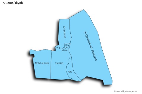 Al Isma`iliyah için Örnek Haritalar (pembe,anahat)