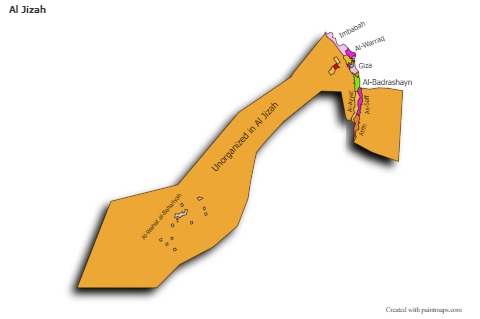 Al Jizah için Örnek Haritalar (renkli,gölgeli)