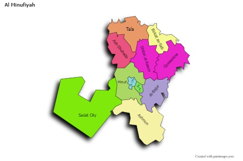 Sample Maps for Al Minufiyah (colored,shadowy)