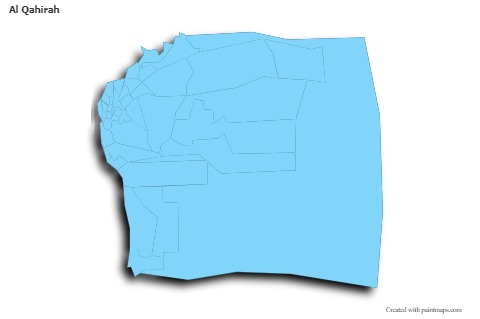 Sample Maps for Al Qahirah (blue,outline,shadowy)
