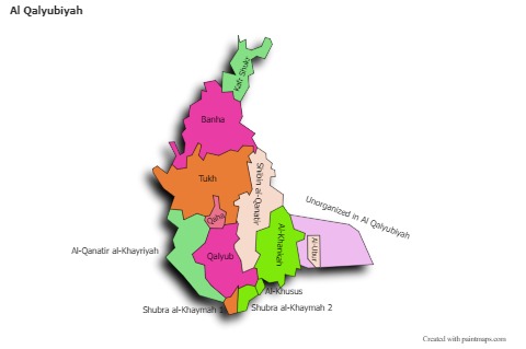 Sample Maps for Al Qalyubiyah (colored,shadowy)