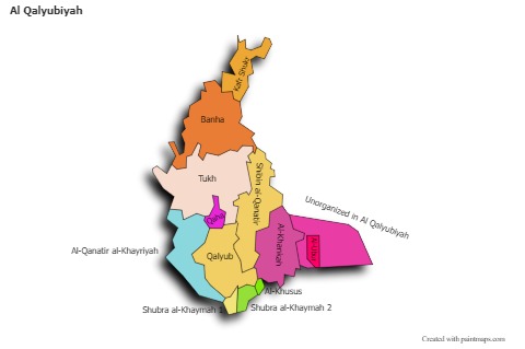 Sample Maps for Al Qalyubiyah (colored)