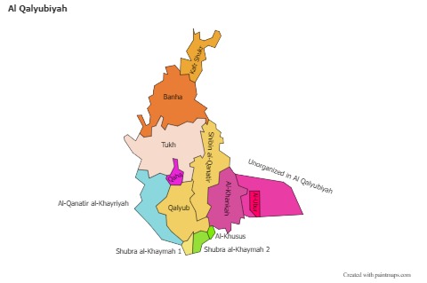 Sample Maps for Al Qalyubiyah (black-white,shadowy)