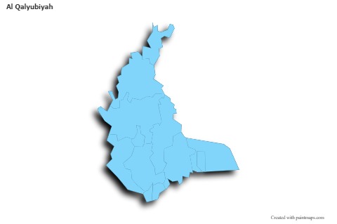 Sample Maps for Al Qalyubiyah (blue,outline,shadowy)