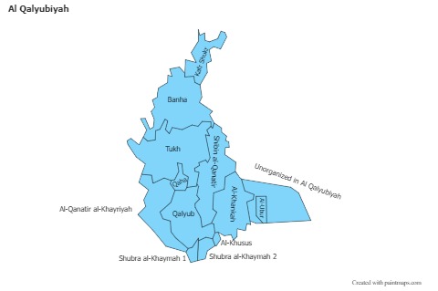 Sample Maps for Al Qalyubiyah (pink,outline)