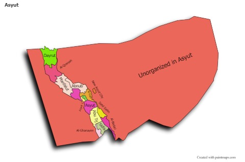 Asyut için Örnek Haritalar (renkli,gölgeli)