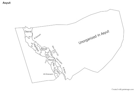 Asyut için Örnek Haritalar (siyah-beyaz)