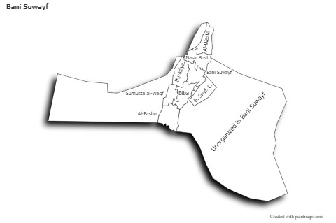 Sample Maps for Bani Suwayf (black-white,shadowy)