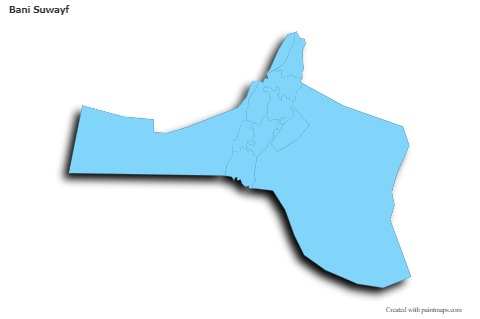 Sample Maps for Bani Suwayf (blue,outline,shadowy)