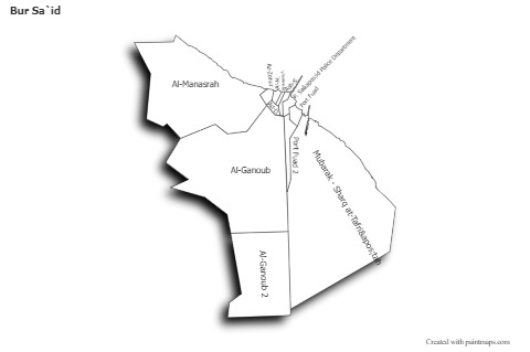Sample Maps for Bur Sa`id (black-white,shadowy)