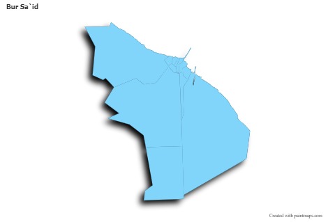 Sample Maps for Bur Sa`id (blue,outline,shadowy)