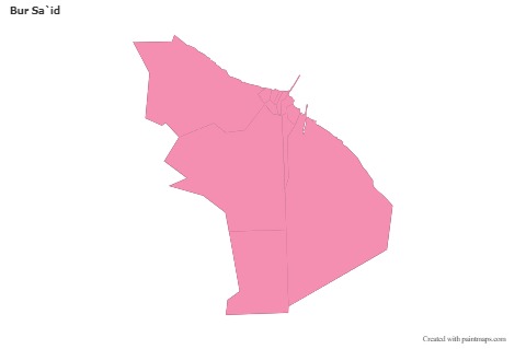 Sample Maps for Bur Sa`id (pink,outline)