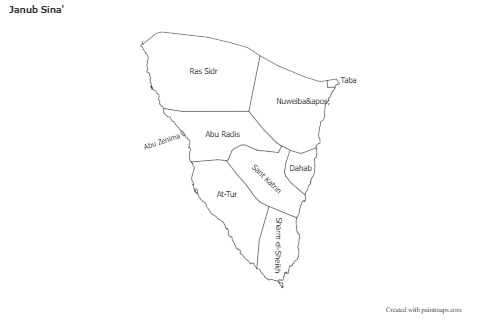 Sample Maps for Janub Sina' (black-white)