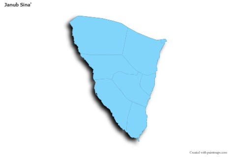 Sample Maps for Janub Sina' (blue,outline,shadowy)