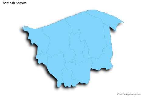 Sample Maps for Kafr ash Shaykh (pink,outline)