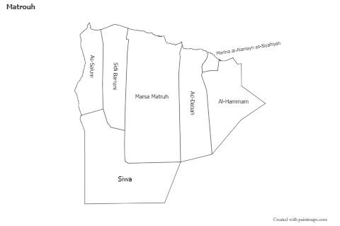 Matrouh için Örnek Haritalar (siyah-beyaz)