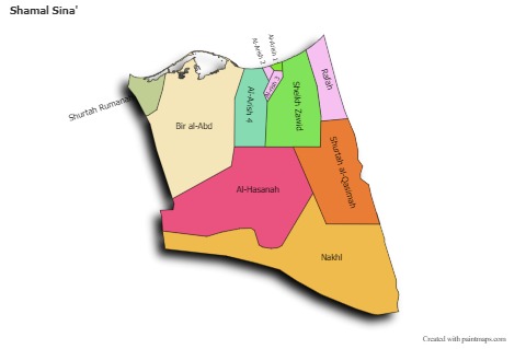 Mapas de muestra para Shamal Sina' (coloreado,sombrío)