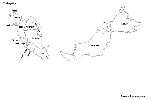 Sample Maps for Malaysia (black-white)