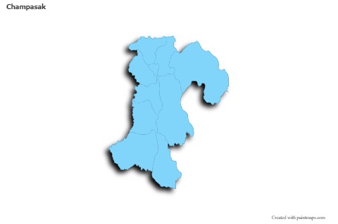 Sample Maps for Champasak (blue,outline,shadowy)