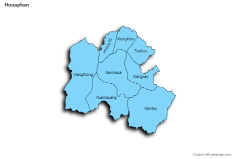 Contoh Peta untuk Houaphan (biru,bayangan)