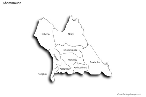 Sample Maps for Khammouan (black-white,shadowy)