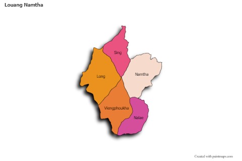 Contoh Peta untuk Louang Namtha (berwarna,bayangan)