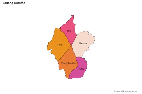 Contoh Peta untuk Louang Namtha (berwarna)