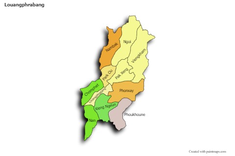 Sample Maps for Louangphrabang (colored,shadowy)