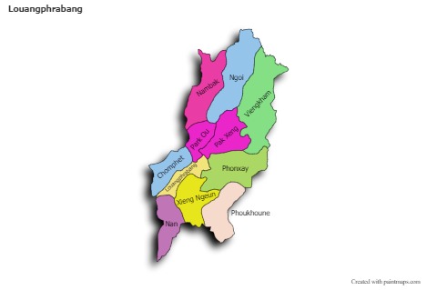 Sample Maps for Louangphrabang (colored)