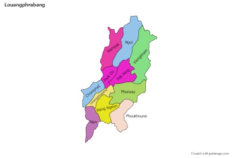 Sample Maps for Louangphrabang (black-white,shadowy)