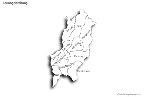 Sample Maps for Louangphrabang (black-white)