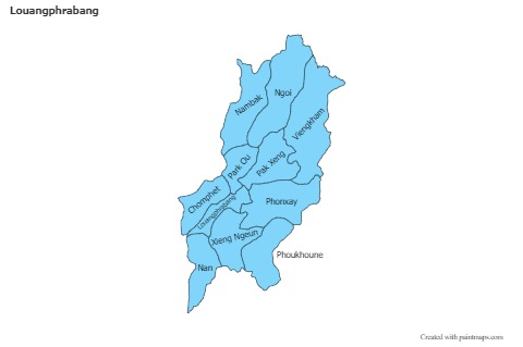 Sample Maps for Louangphrabang (blue,outline,shadowy)