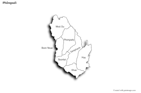 Sample Maps for Phôngsali (black-white,shadowy)