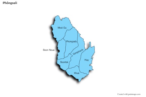 Sample Maps for Phôngsali (blue,shadowy)