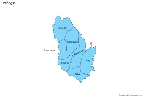 Sample Maps for Phôngsali (blue)
