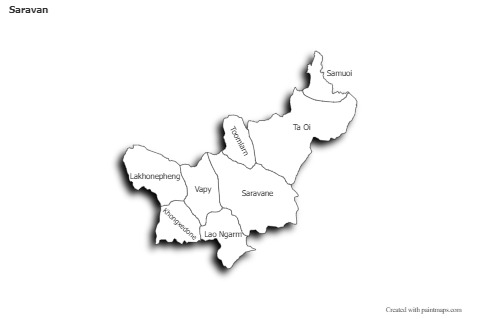 Saravan için Örnek Haritalar (siyah-beyaz,gölgeli)