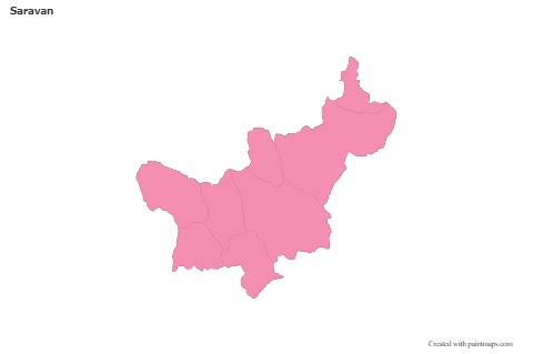 Saravan için Örnek Haritalar (pembe,anahat)